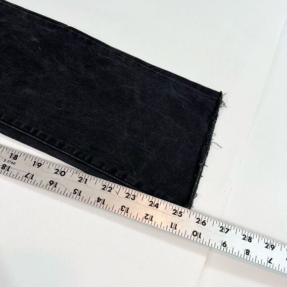 Madewell Jeans Womens Size 28 Black Cali Demi-Boot Frayed Hem Mid-Rise Dark Wash - Picture 9 of 12
